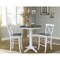 International Concepts Round 36 in Rd Extend Dining Table, 2 X-Back Bar Ht Stools, White/Heather Gray, 36 W, 48 L, 42.1 in H K05-36RXT-27B-S6133-2 - alternate 4